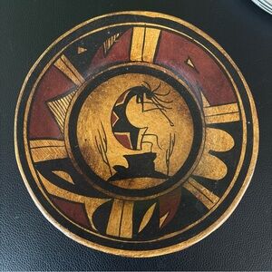 Artist Signed Southwest inspired ceramic plate